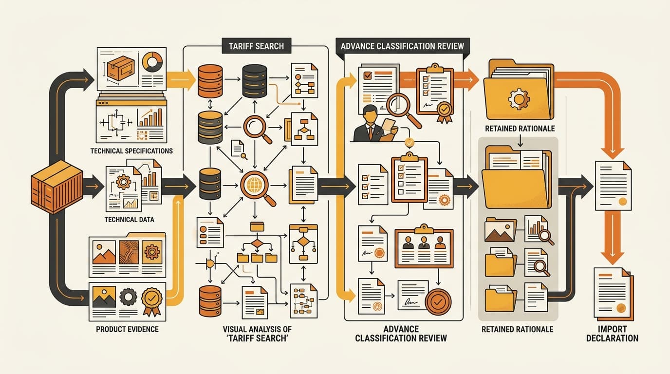 Pre-entry Korean tariff classification workflow from product evidence to import declaration